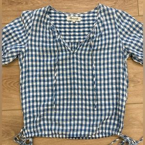 Madewell blouse checkered